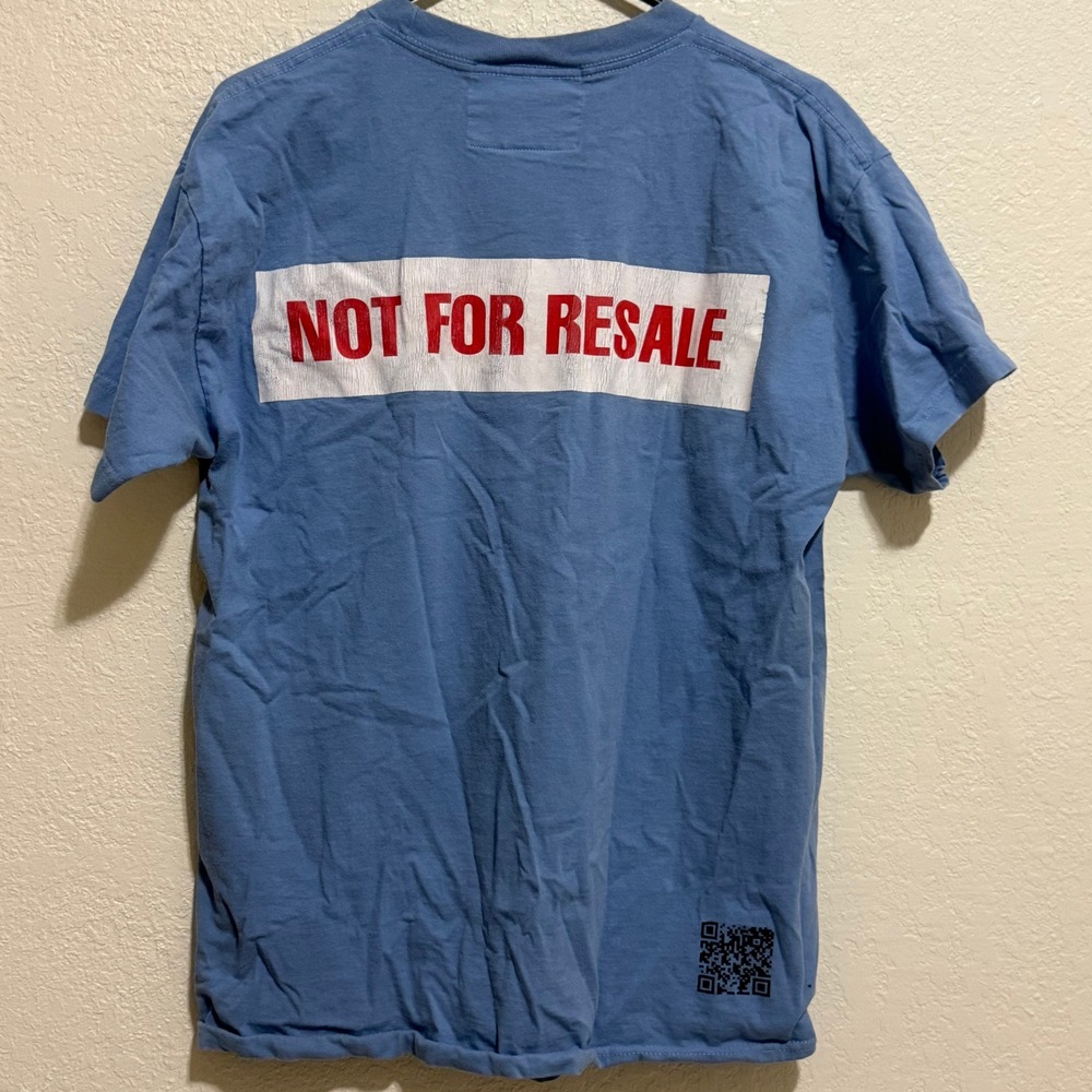 Baby K Not For Resale Skull Graphic T-Shirt Blue Large Made in USA - Picture 5 of 8